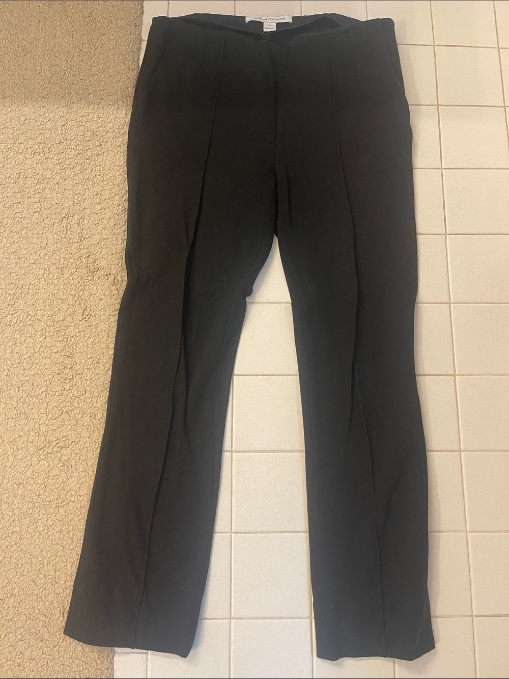 Diane Von Furstenberg Black Ponte Pants